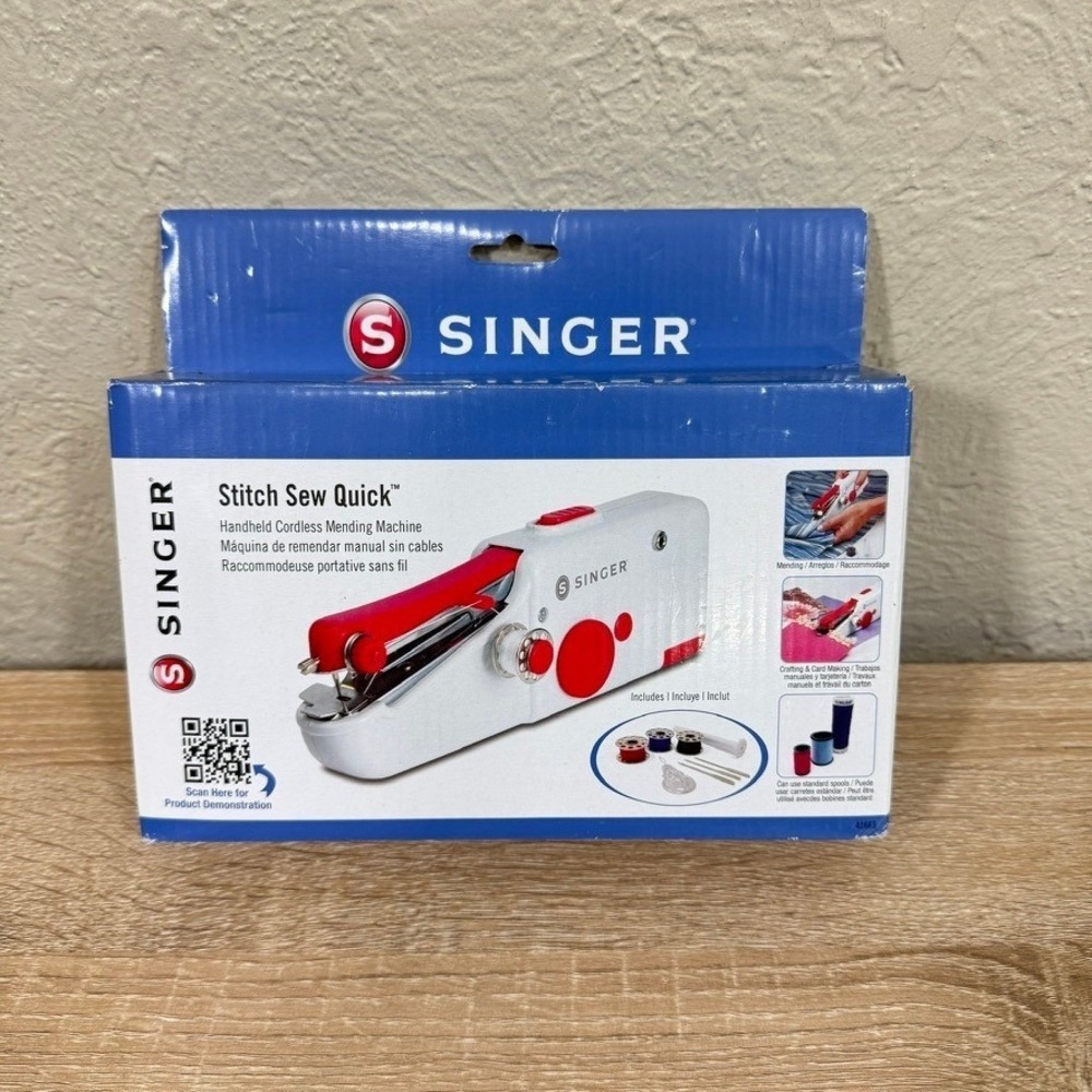Singer Stitch Sew Quick Handheld Cordless Mending Machine Portable Craft Sewing
